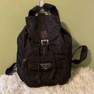 Authentic Small Black Prada Backpack  canvass